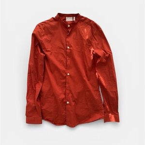 ASOS Men's Bold Red Casual Button-Down Shirt